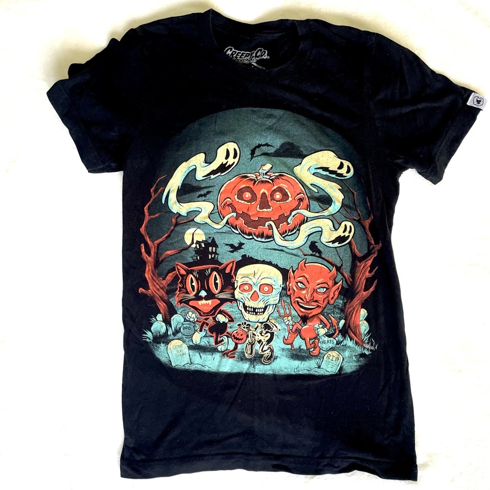 Creepy Co. Beistle Collab Halloween Shirt 😈💀🐱